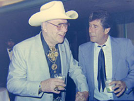 Monte Hale and Robert Fuller at 1987 Golden Boot Awards.