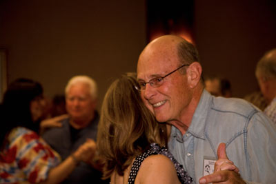 Don Quine shares a dance with Bonnie Boyd.