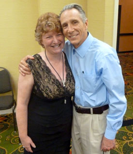 liss Bonello gets a hug from Johnny Crawford.