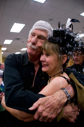 L. Q. Jones and Bonnie Boyd smile for the camera.