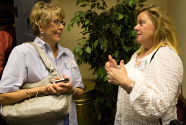 Former script supervisor and widow of noted director Earl Bellamy, Gail Bellamy, attended and chats with Donna Brisbin.