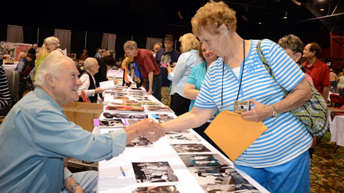 Robert Colbert greets a fan.