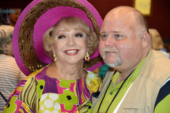 Ruta Lee with festival supporter Ron Cantrell.