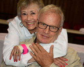 One of the best things about the festival is making new friends...Roberta Shore and Jeff Osterhage.