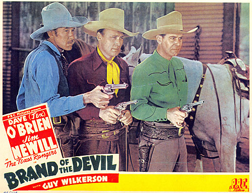 Guy Wilderson, Dave O'Brien and James Newill in "Brand of the Devil".