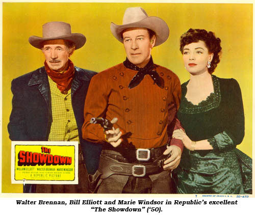 Walter Brennan, Bill Elliott and Marie Windsor in Republic's excellent "The Showdown" ('50).