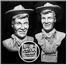 Sculpture of Will Huchins made by Russ Sacco.
