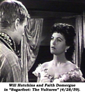 Will Hutchins and Faith Domergue.