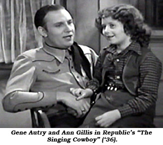 Gene Autry and Ann Gillis in Republic's "The Singing Cowboy" ('36).