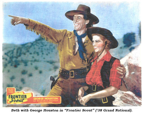 Beth and George Houston in "Frontier Scout" ('38 Grand National).