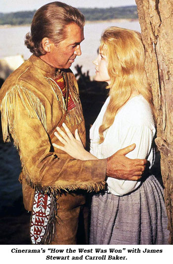Cinerama's "How the West Was Won" with James Stewart and Carroll Baker.