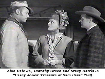 Alan Hale Jr., Dorothy Green and Stacy Harris in "Casey Jones: Treasure of Sam Bass" ('58).