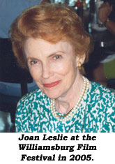 Joan Leslie at the Williamsburg Film Festival in 2005.