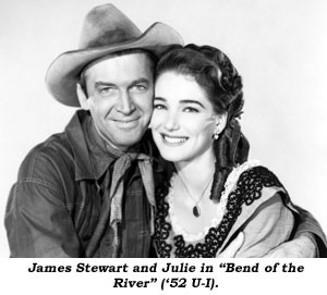James Stewart and Julie in "Bend of the River" ('52 U-I).