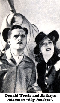 Donald Woods and Kathryn Adams in "Sky Raiders".