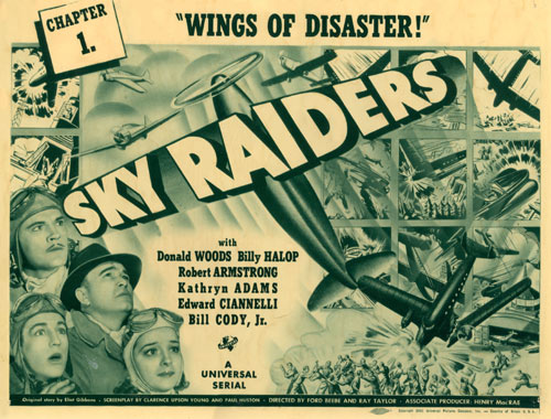 Title card for "Sky Raiders".