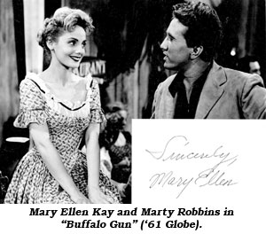 Mary Ellen Kay and Marty Robbins in "Buffalo Guns".