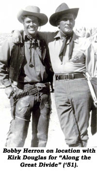 Bobby Herron with Kirk Douglas.