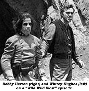 Bobby Herron (right) and Whitey Hughes (left) on a "Wild Wild West" episode.