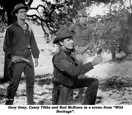 Gary Gray, Casey Tibbs and Rod McKuen in a scene from "Wild Heritage".