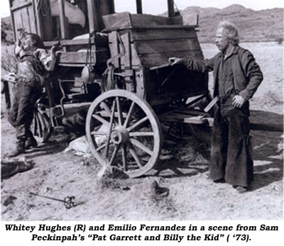 Whitey Hughes (R) and Emilio Fernandez in a scene from Sam Peckinpah's "Pat Garrett and Billy the Kid" ('73).