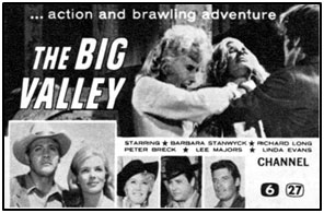 TV GUIDE ad for "The Big Valley".