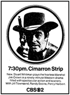 TV GUIDE ad for "Cimarron Strip".