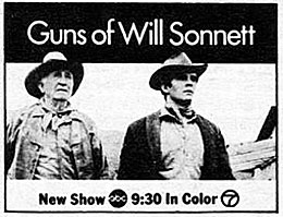 TV GUIDE ad for "Suns of Will Sonnett".