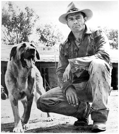 Hondo with his loyal dog Sam.