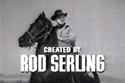 Onscreen image of Lloyd Bridges on horse. Credit reads "Created by Rod Serling".