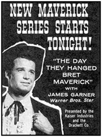 TV GUIDE ad for "Maverick".