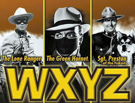 Ad for "The Lone Ranger", "The Green Hornet" and "Sgt. Prseston of the Yukon" on WXYZ radio.
