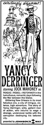 TV GUIDE ad for "Yancy Derringer".