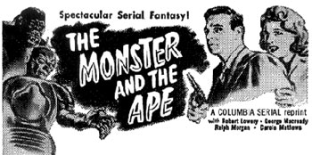 "Monster and the Ape" ad.