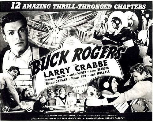 Title card "Buck Rogers" starring Larry Crabbe.
