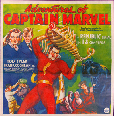 Six Sheet Poster for 1941's "Adventures of Captain Marvel".