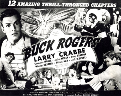 Title card to "Buck Rogers" starring Larry (Buster) Crabbe.