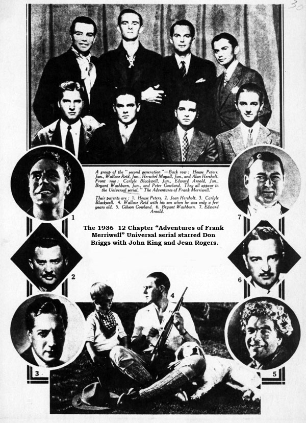 The young athletes of "The Adventures of Frank Merriwell".