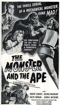 "The Monster and the Ape" serial poster.