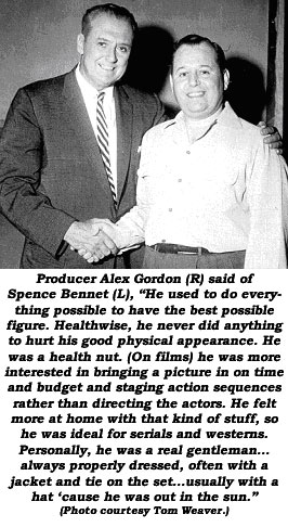 Spencer Gordon Bennet with producer Alex Gordon.