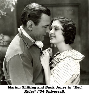 Mariona Shilling and Buck Jones in "Red Rider" ('34 Universal).