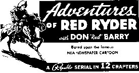 Ad for "Adventures of Red Ryder".