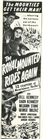 The Royal Mounted Rides Again" poster.