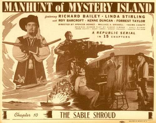 Title Card for "Manhunt of Mystery Island".