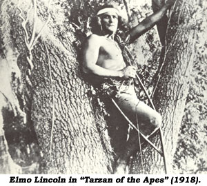 Elmo Lincoln as Tarzan in "Tarzan of the Apes" (1918).
