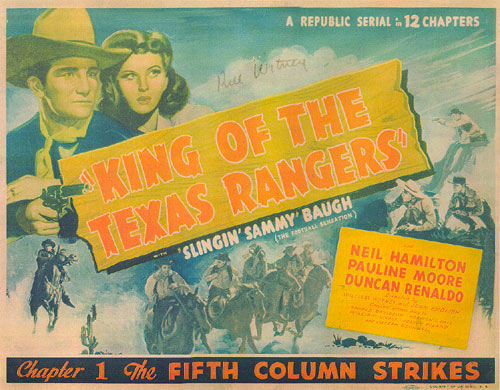 Lobby Card from Ch. 1 of "King of the Texas Rangers".