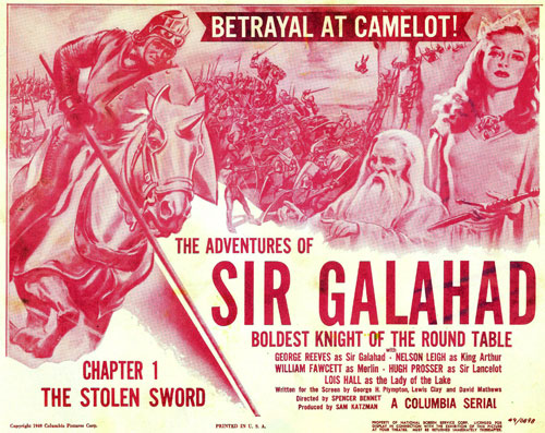 Title card for Chapter 1 of "The Adventures of Sir Galahad".