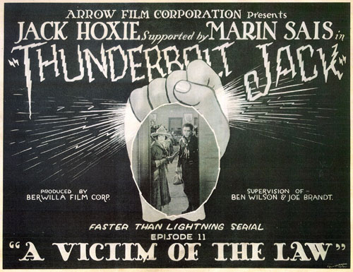 Title Card for "Thunderbolt Jack" starring Jack Hoxie.
