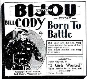 Bill Cody in "Born to Battle"