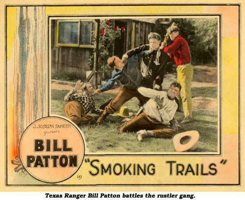 Texas Ranger Bill Patton battles the rustler gang in "Smoking Trails".